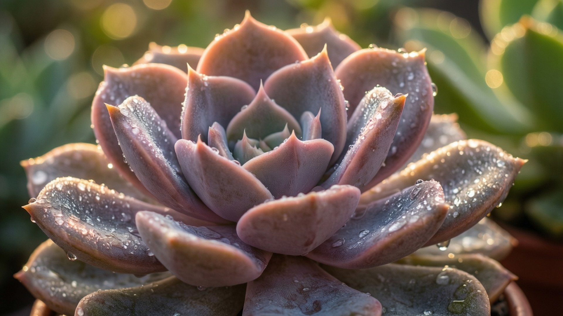 Golden Hour Echeveria by Wallpapers.art Studio