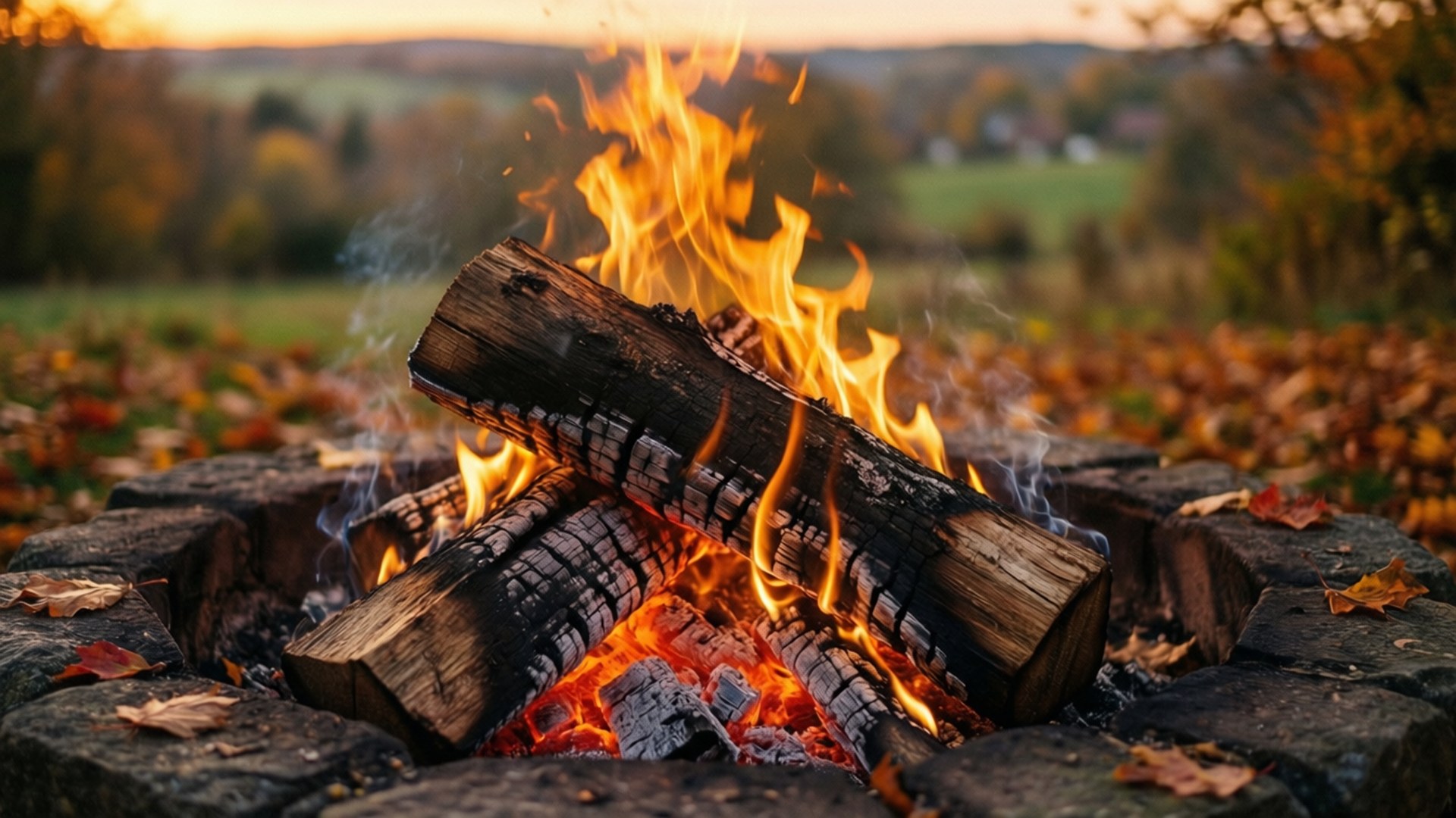 Golden Hour Embers by Wallpapers.art Studio