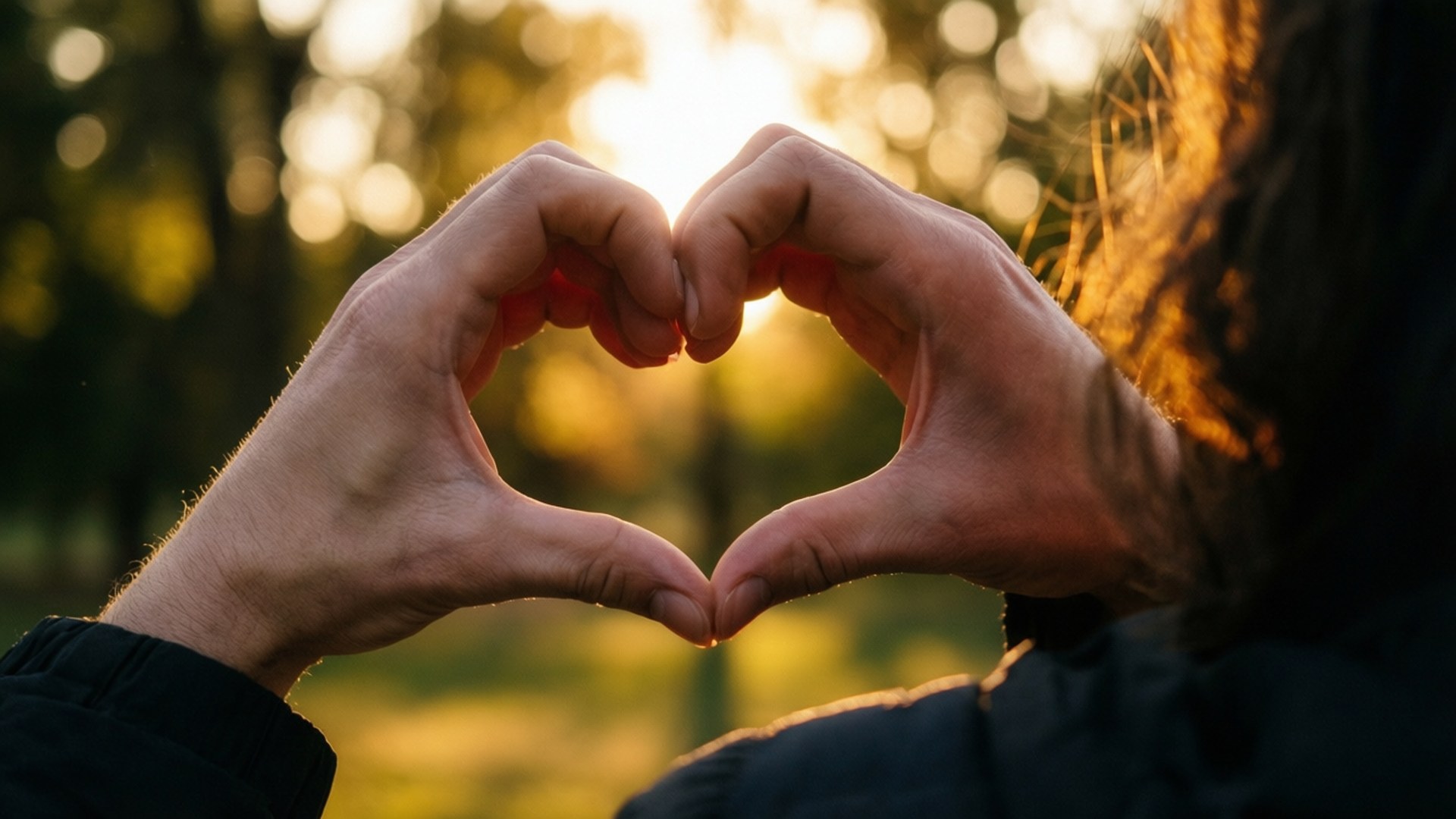 Golden Hour Hand Heart by Wallpapers.art Studio