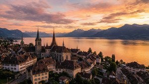 Golden Hour Over Neuchâtel