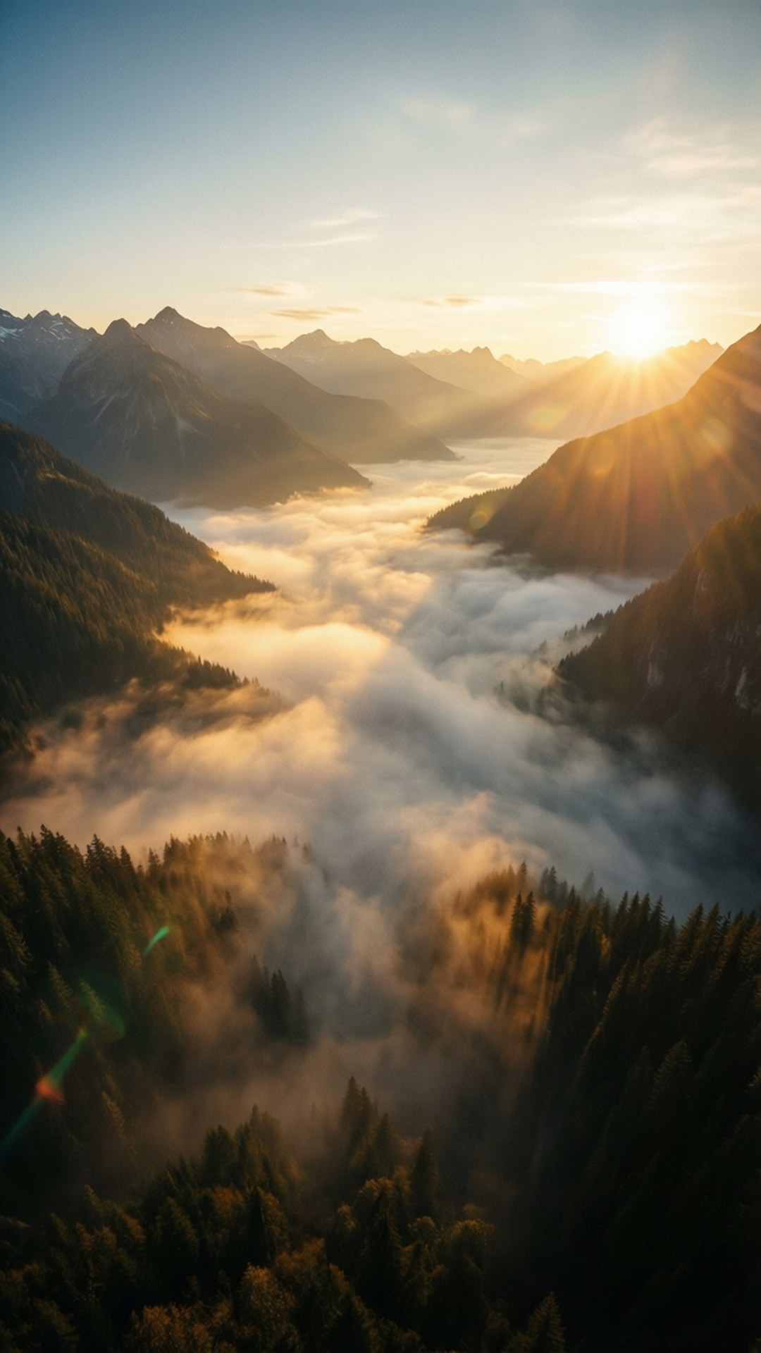 Golden Hour Peaks by Wallpapers.art Studio