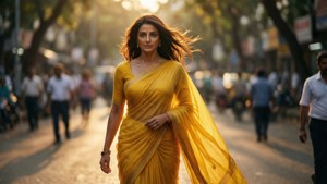 Golden Hour Saree