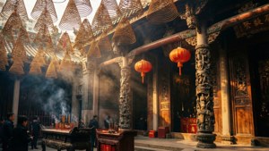 Golden Hour Temple Serenity