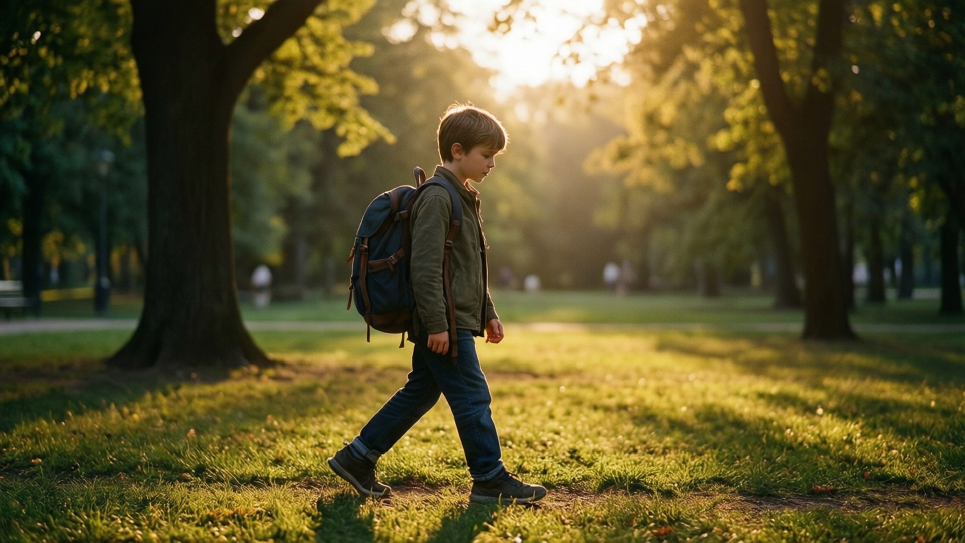 Golden Hour Walk by Wallpapers.art Studio
