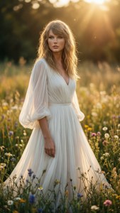 Golden Hour Wildflower Dream