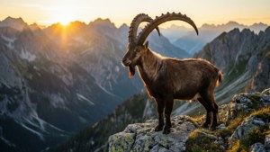 Golden Ibex at Dawn
