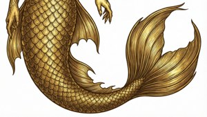 Golden Line Art Scales