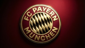 Golden Logo on Dark Red