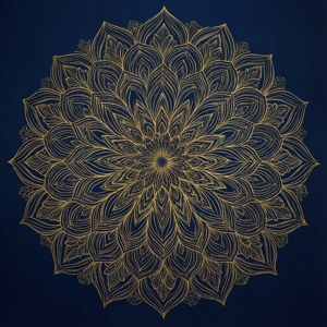 Golden Mandala Bloom