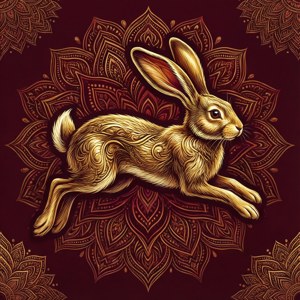 Golden Mandala Bunny
