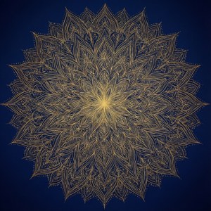 Golden Mandala Starburst