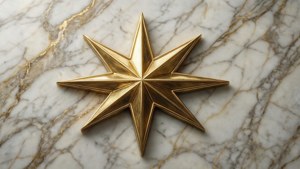 Golden Marble Asterisk