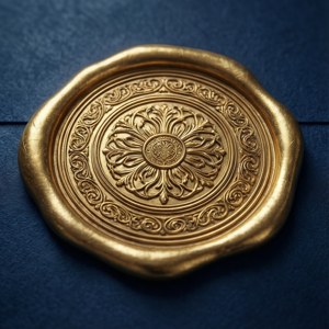 Golden Notary Seal Luxury