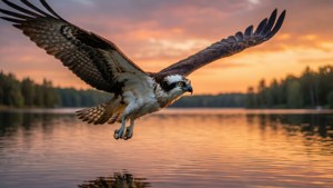 Golden Osprey Soaring