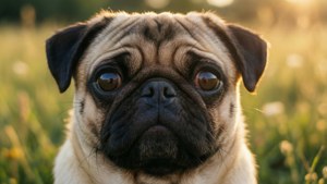 Golden Pug Portrait