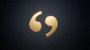 Golden Quotation Marks Minimalist