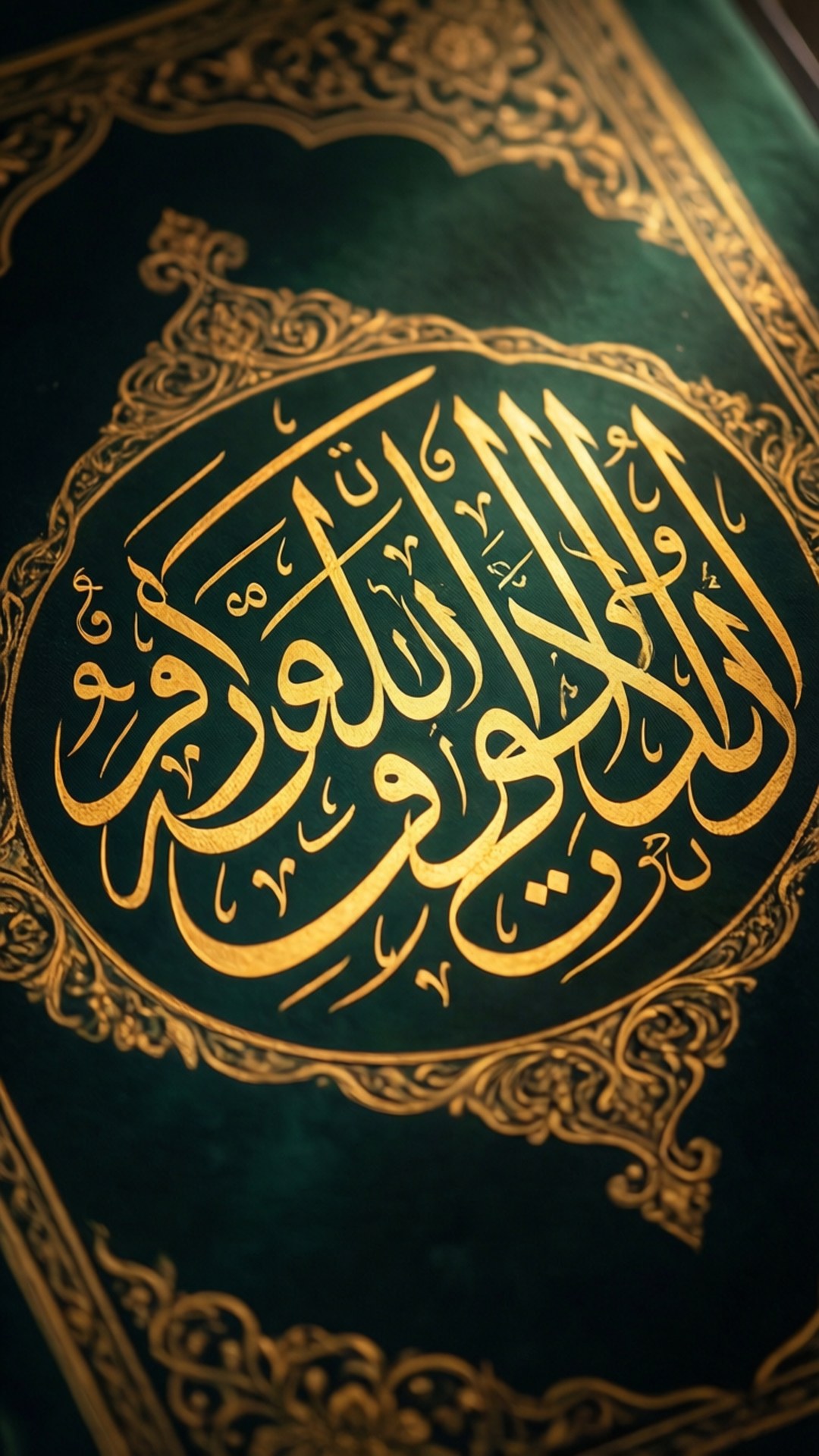 Golden Quranic Calligraphy by Wallpapers.art Studio