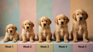 Golden Retriever Weekly Growth