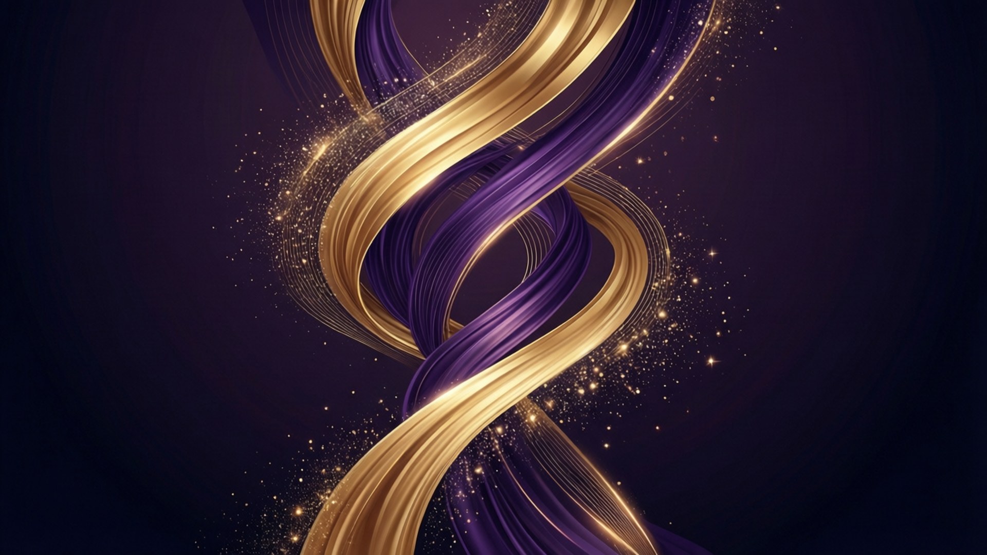Golden Ribbon Infinity by Wallpapers.art Studio