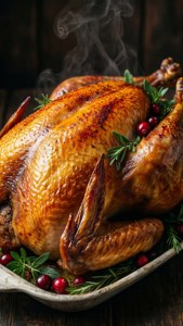 Golden Roasted Turkey Close-Up