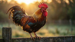 Golden Rooster Sunrise