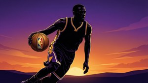 Golden Silhouette Dribble