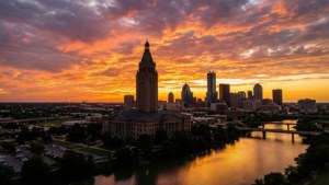 Golden Skyline Sunset