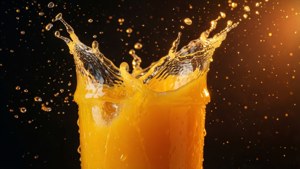 Golden Splash in Darkness