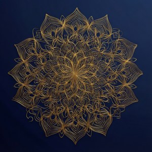 Golden Squiggle Mandala