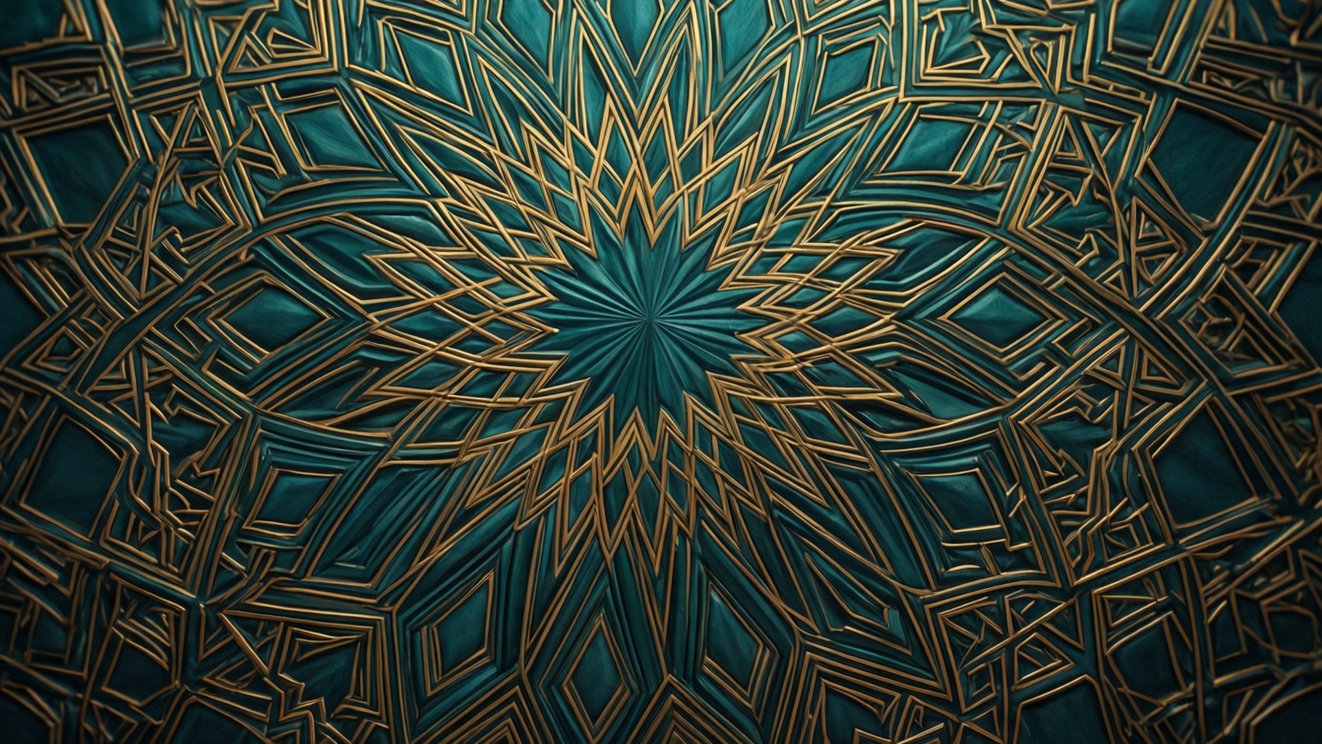 Golden Star Geometry by Wallpapers.art Studio
