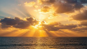 Golden Sunrise Ocean