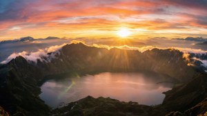 Golden Sunrise Over Ake Loba
