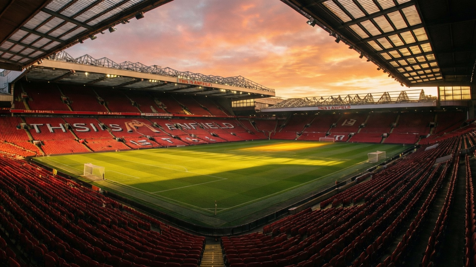 Golden Sunrise Over Anfield by Wallpapers.art Studio