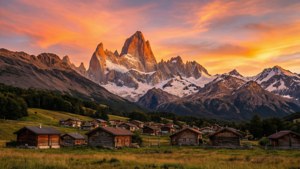 Golden Sunrise Over El Chalten