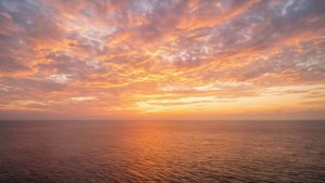 Golden Sunrise Over Ocean