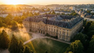 Golden Sunrise Over Palace