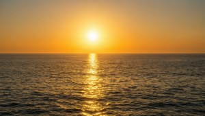 Golden Sunrise Over Sea