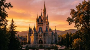 Golden Sunset Castle