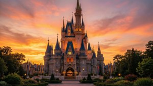 Golden Sunset Castle