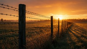 Golden Sunset Fence
