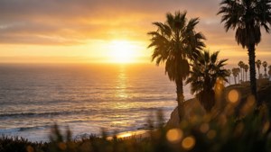 Golden Sunset Over Pacific