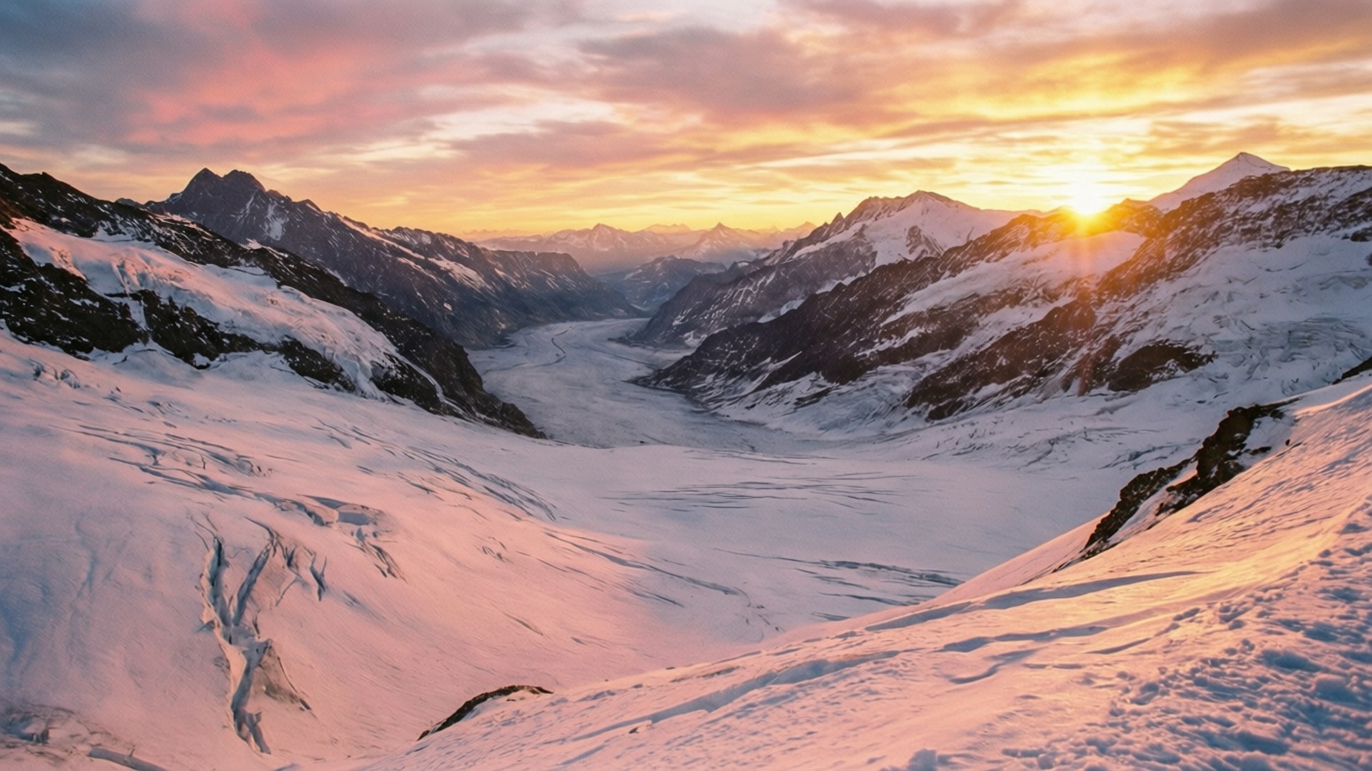 Golden Sunset Slide by Wallpapers.art Studio