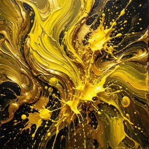 Golden Swirl Abstract