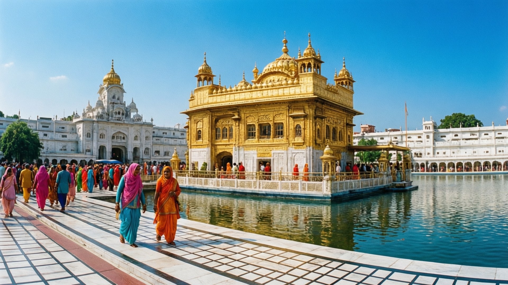 Golden Temple Day View by Wallpapers.art Studio