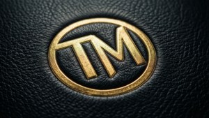 Golden Trademark on Leather