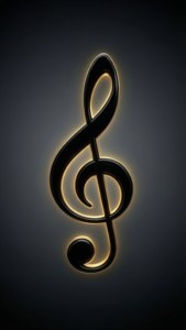 Golden Treble Clef Glow
