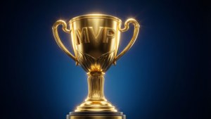 Golden Trophy on Dark