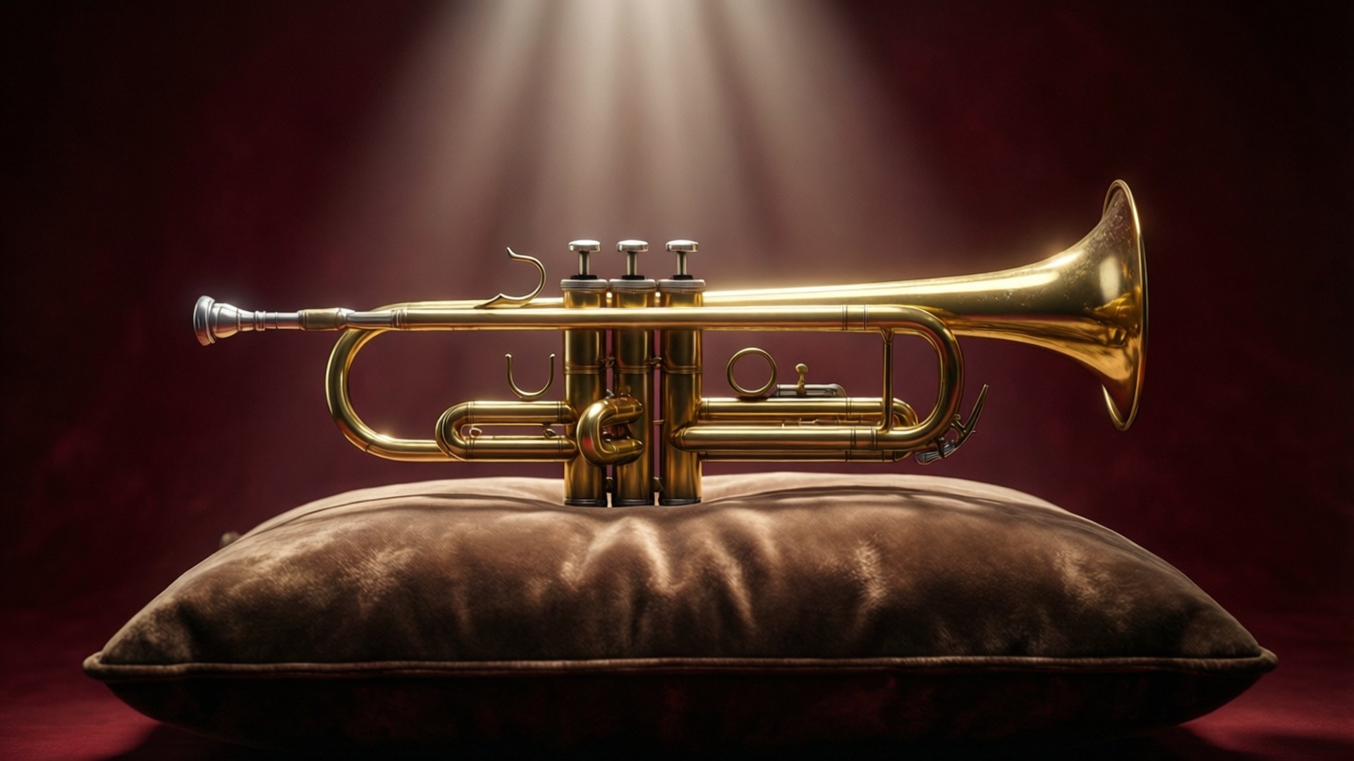 Golden Trumpet Elegance by Wallpapers.art Studio