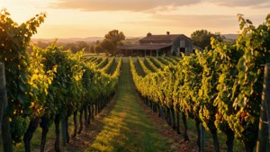 Golden Vineyard Sunset