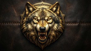 Golden Wolf Badge